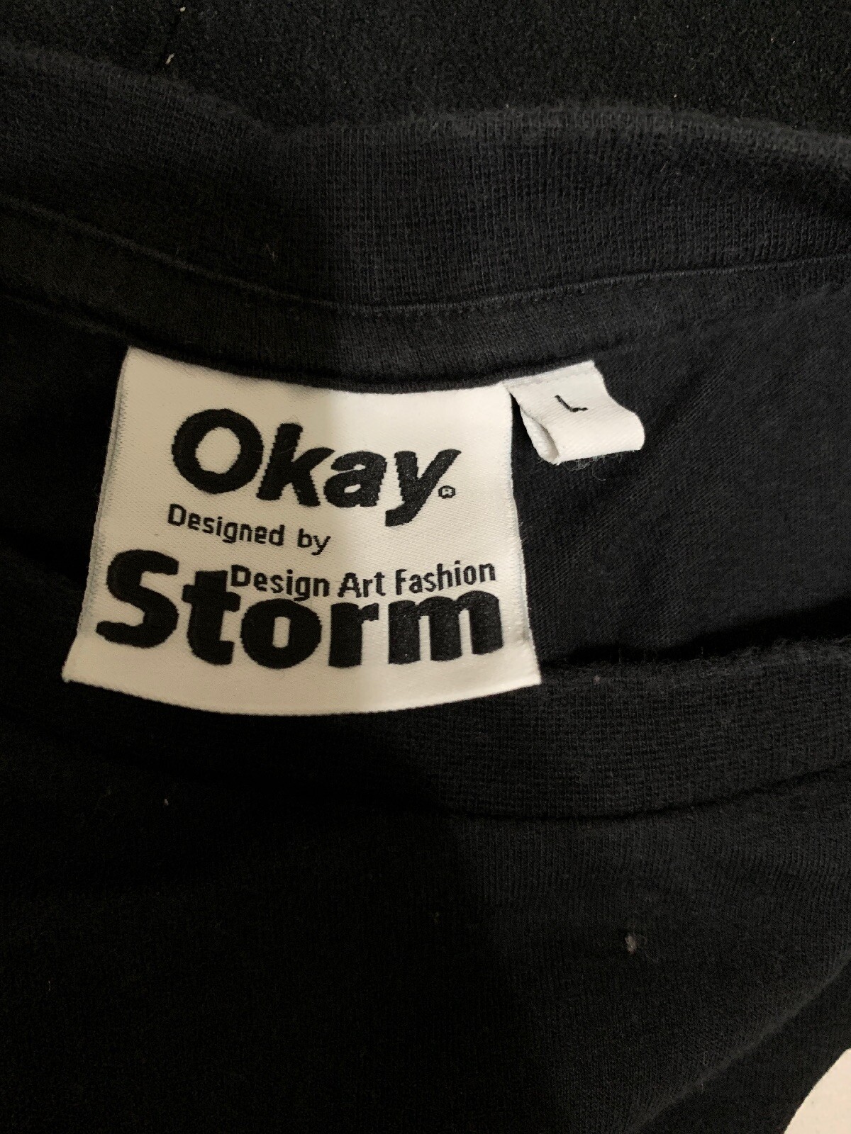 Men Designed Art Fashion Storm 2200 Okay Ramus Storm Sold Out Large Black Shirt