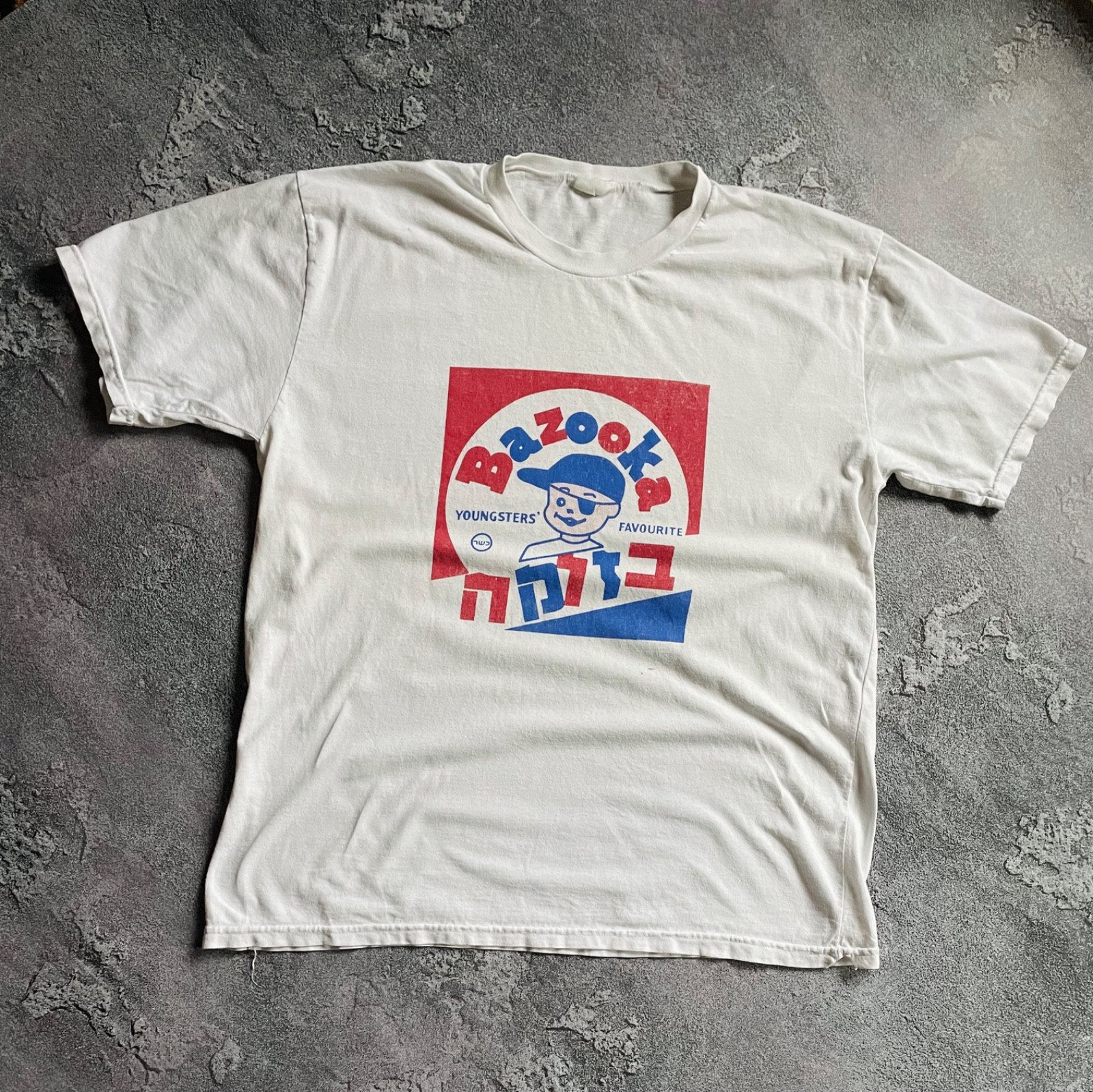 Vintage 90’s Bazooka Gum Jerusalem Hebrew Jewish PROMO Men’s T-Shirt Size XL