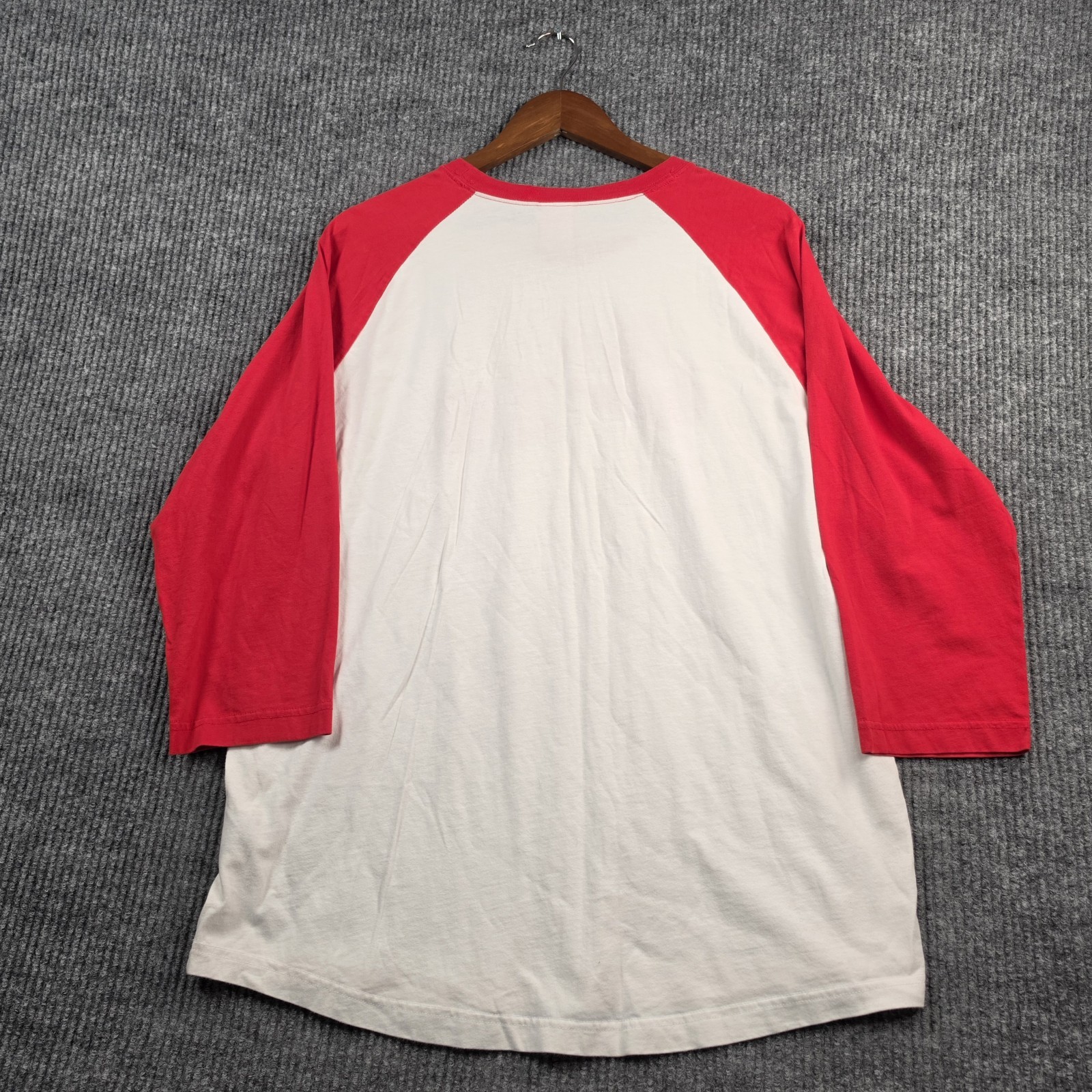 Nike Air Raglan T-Shirt Men’s XL White Red 3/4 Sleeve Baseball Graphic Tee Retro