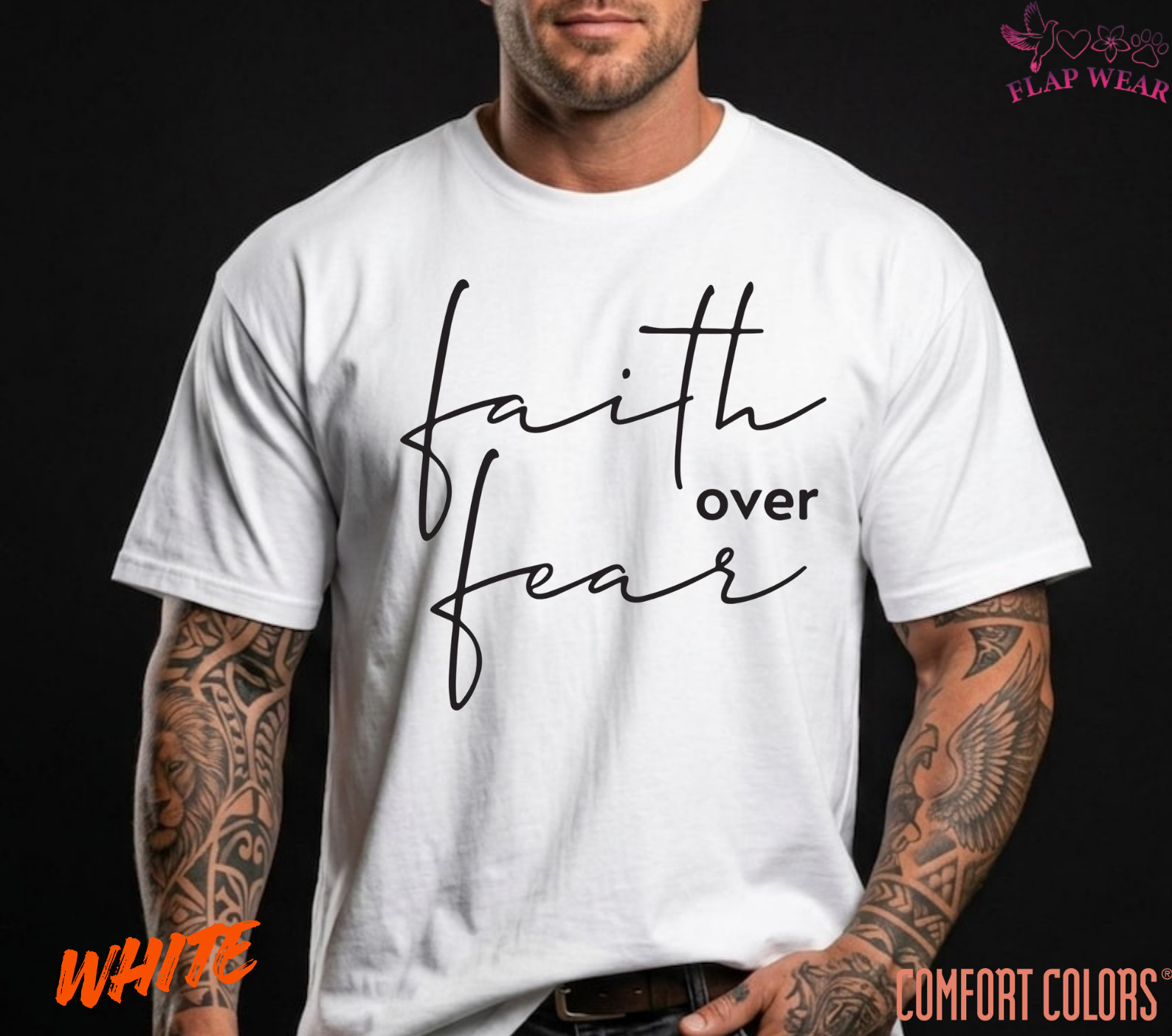 Unisex Faith Over Fear Christian T-Shirt, Men T shirt,Women T shirt Gift