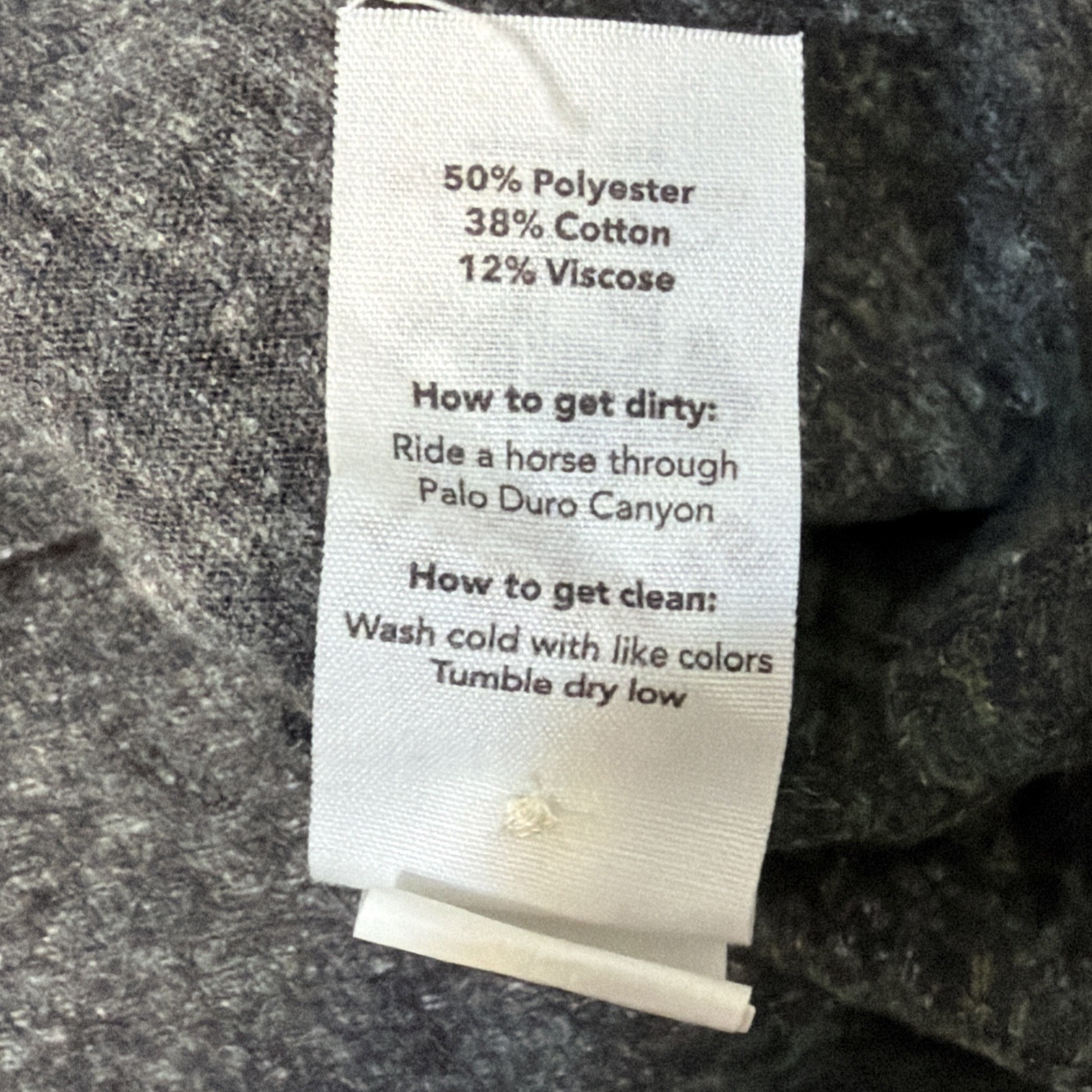 Tecovas Henley Shirt Mens Medium M Charcoal Gray Long Sleeve Heather Western