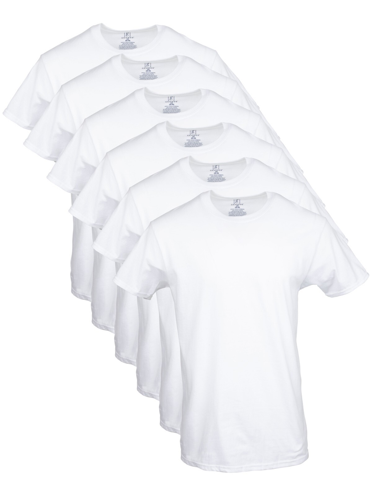 George Men’s ultra soft V-Neck T-shirts , 6-Pack Size FROM S To 3XL