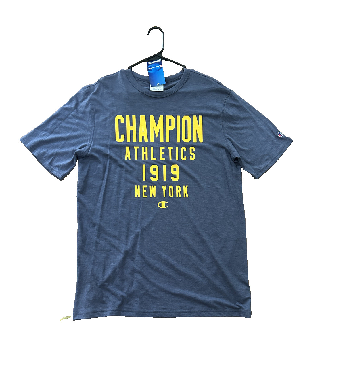 Mens Champion Anchor Slate Heritage Slub Active T-Shirt Color Blue Size Large