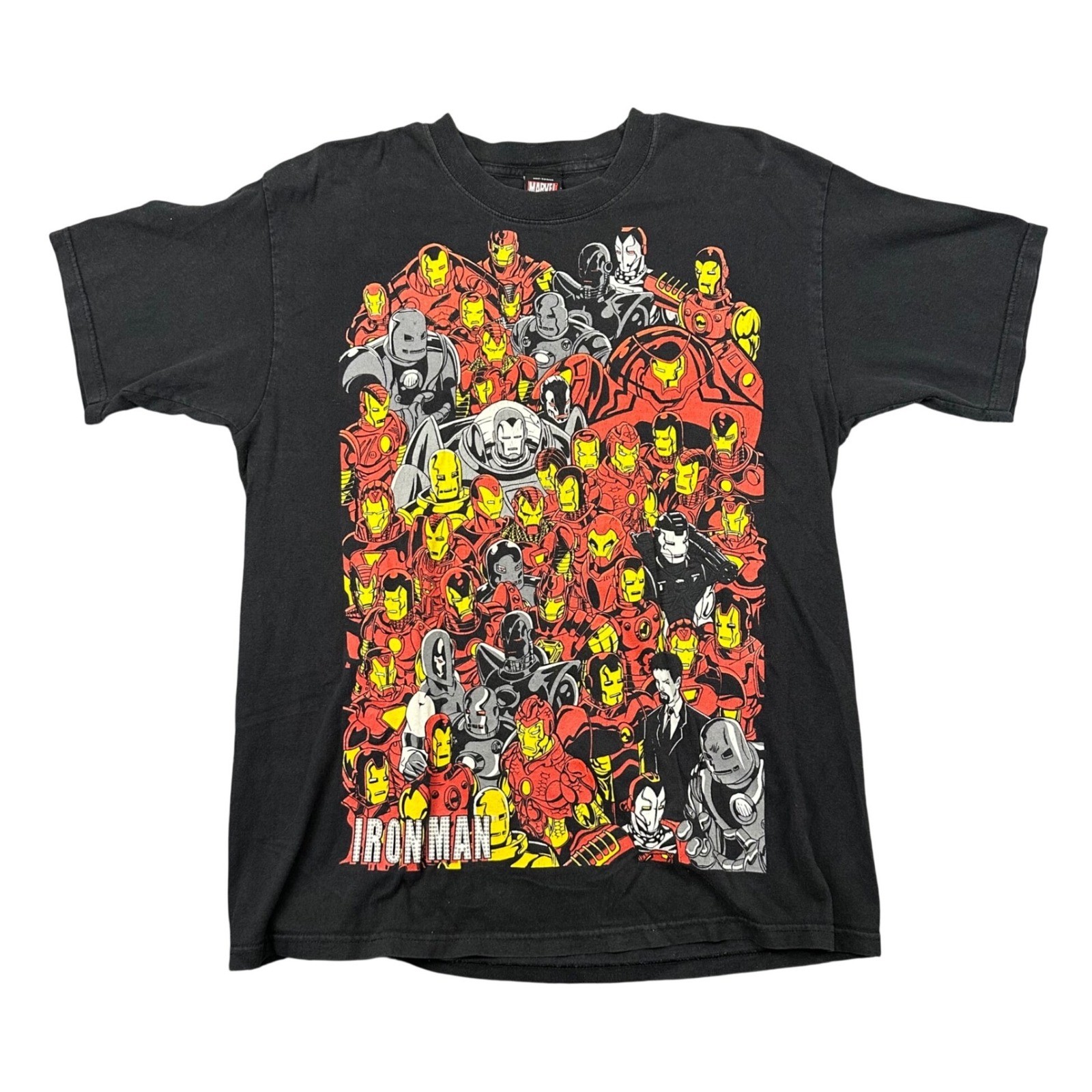 Vintage Marvel Iron Man Mad Engine Graphic T-Shirt Mens Large Comics