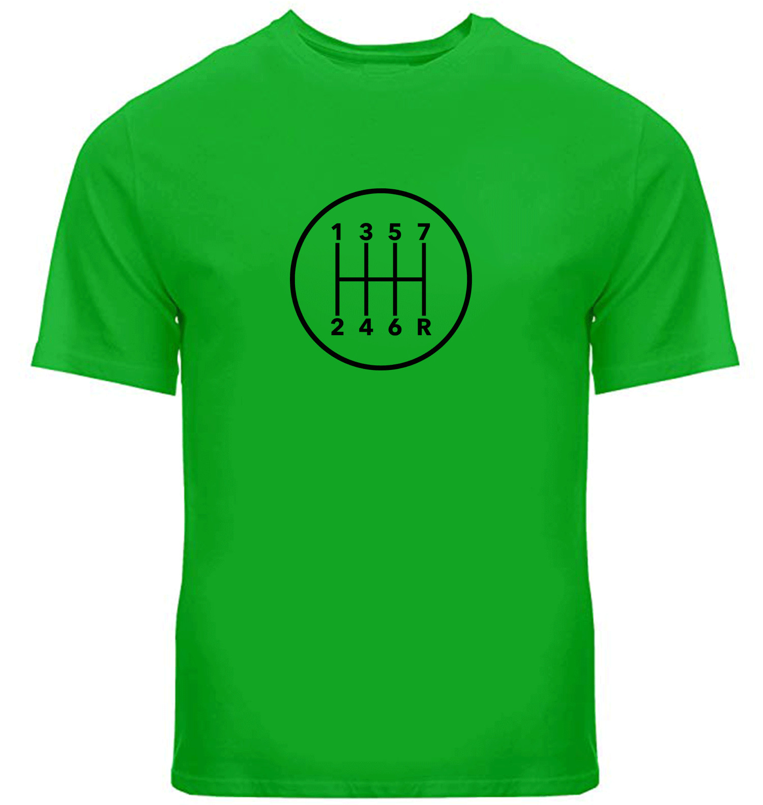 Manual Transmission Gears Shift Pattern 7 Speed Stick T-Shirt Manual Gearbox Car