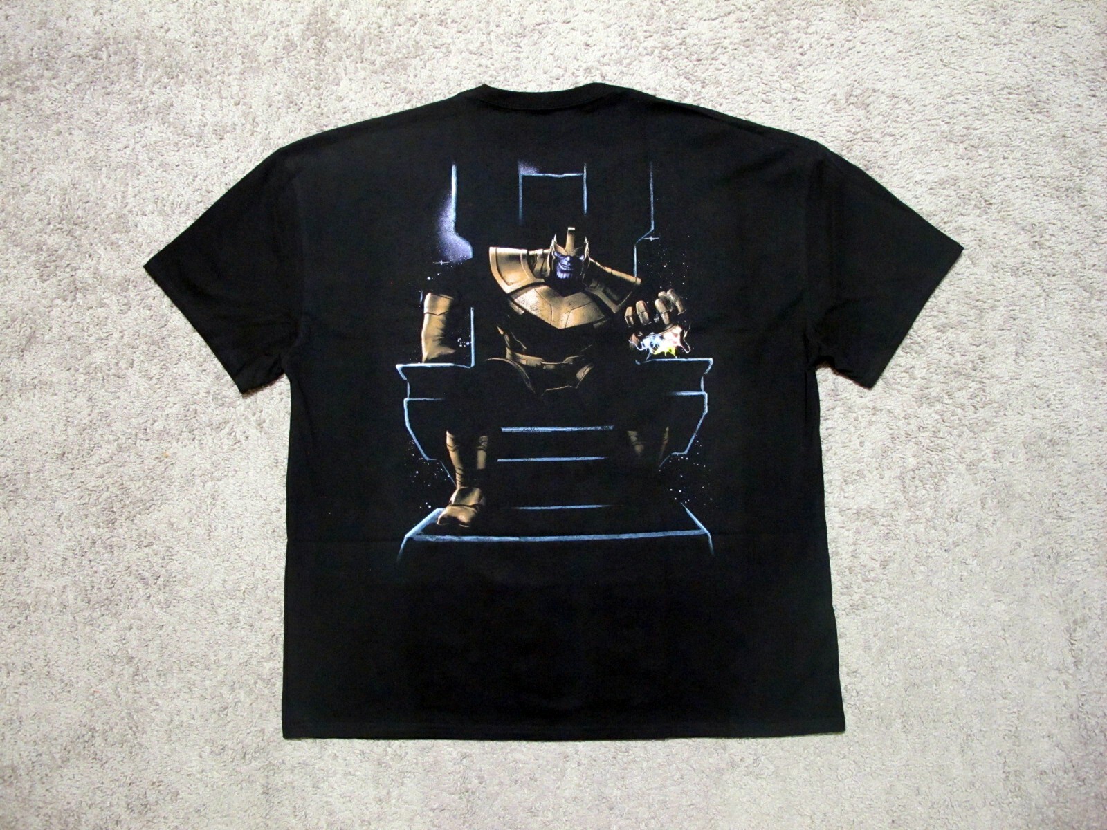 Thanos x Goat Crew marvel men’s black t-shirt XL infinity gauntlet war villain