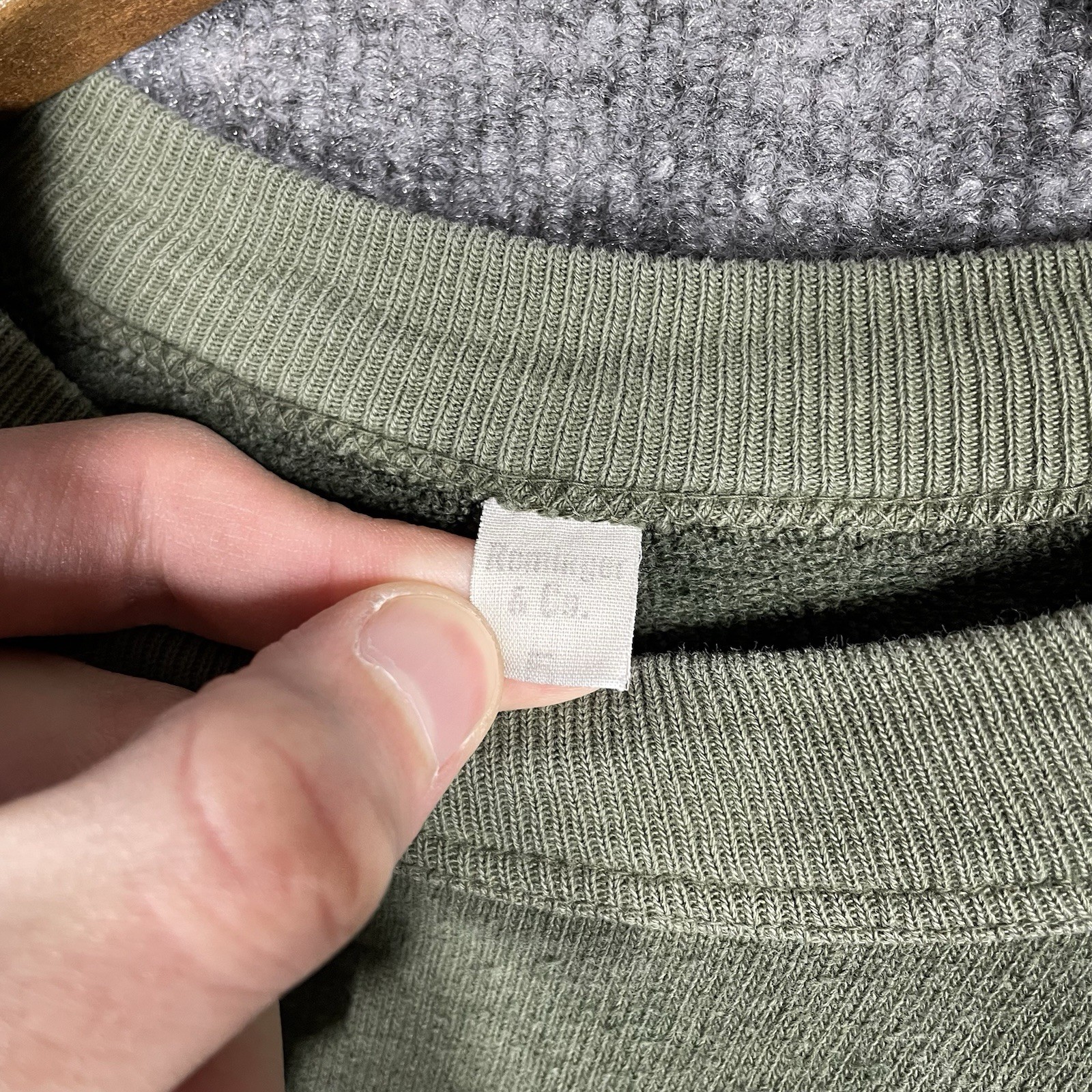 VINTAGE German Bundeswehr Sweatshirt Undershirt Size Small Army Military Green