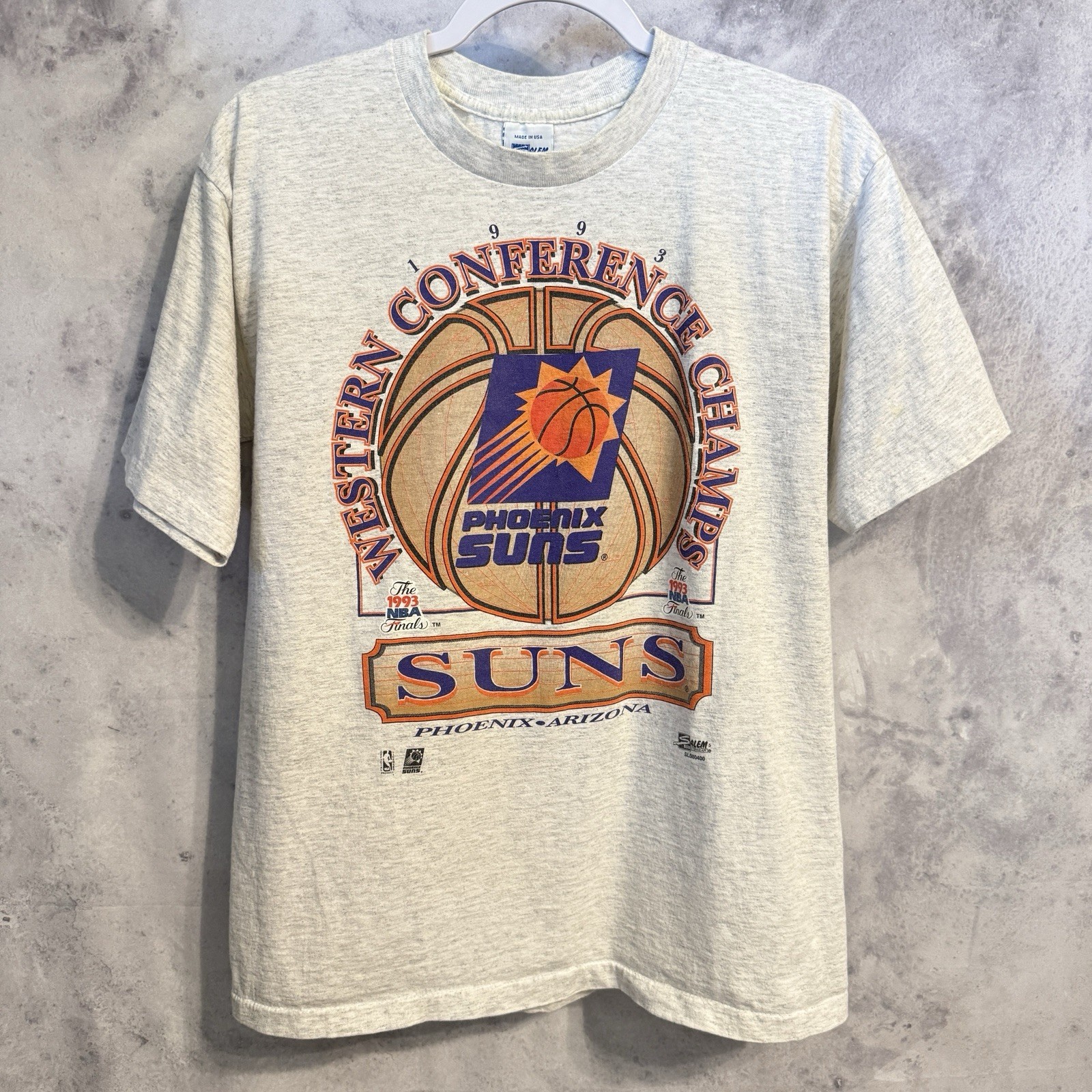 Vintage 90s Phoenix Suns Champions Salem Sportswear T Shirt Mens Large L USA
