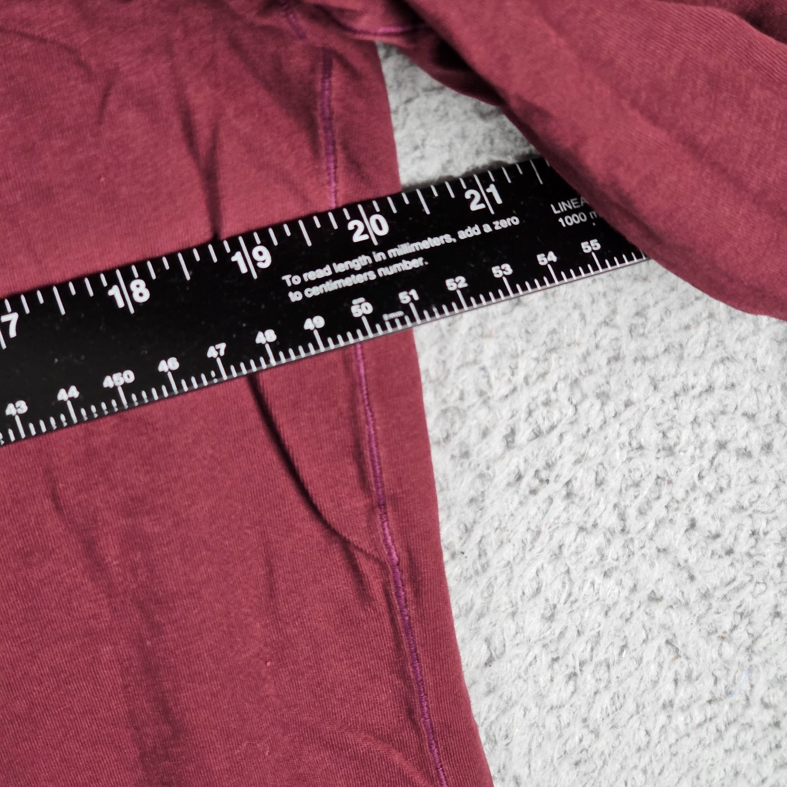 Mack Weldon Tee Shirt Mens XL Maroon Pima Cotton Long Sleeve Round Neck Pullover