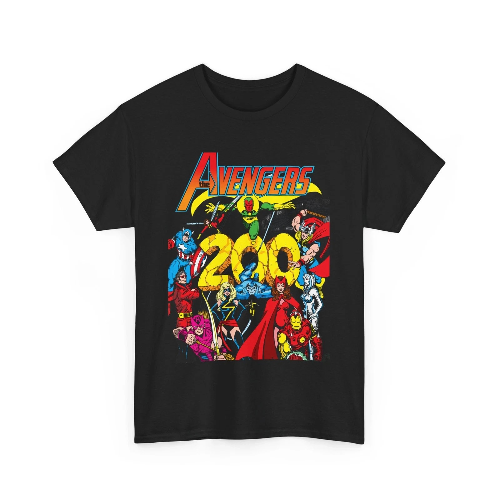 Avengers T-Shirt – George Perez Art – #200 – Thor, Vision, Hawkeye, Beast
