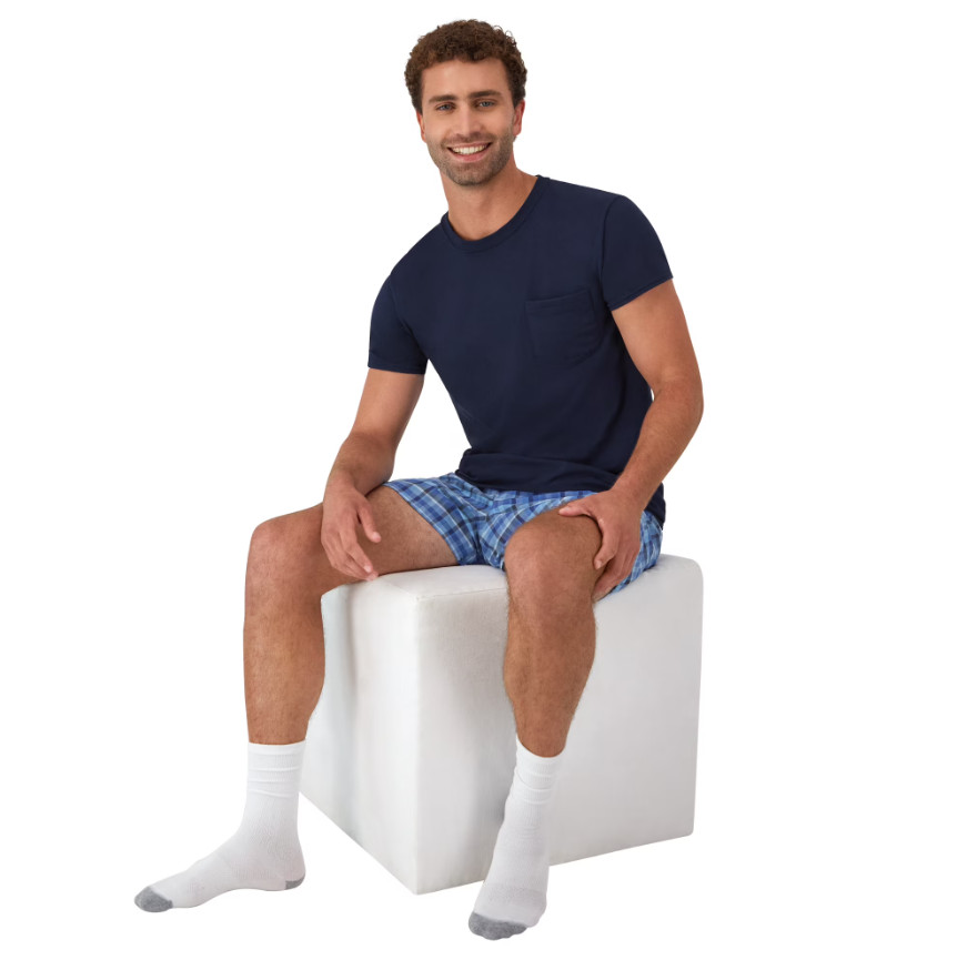 Hanes 6-Pack Pocket Tee Men’s T-Shirt Soft and Breathable Assorted