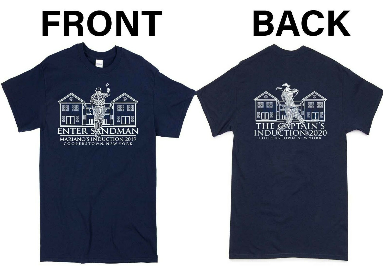 DEREK JETER & MARIANO RIVERA INDUCTION HALL OF FAME SHIRT (BACK 2 BACK HOF)