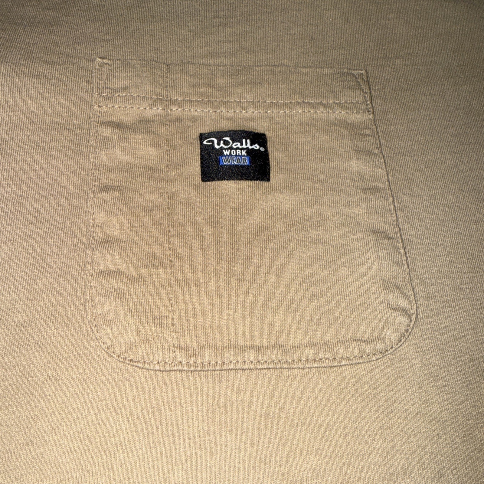 Walls Work Wear T-shirt Tan XL Basic Comfort Casual Streetwear Classic