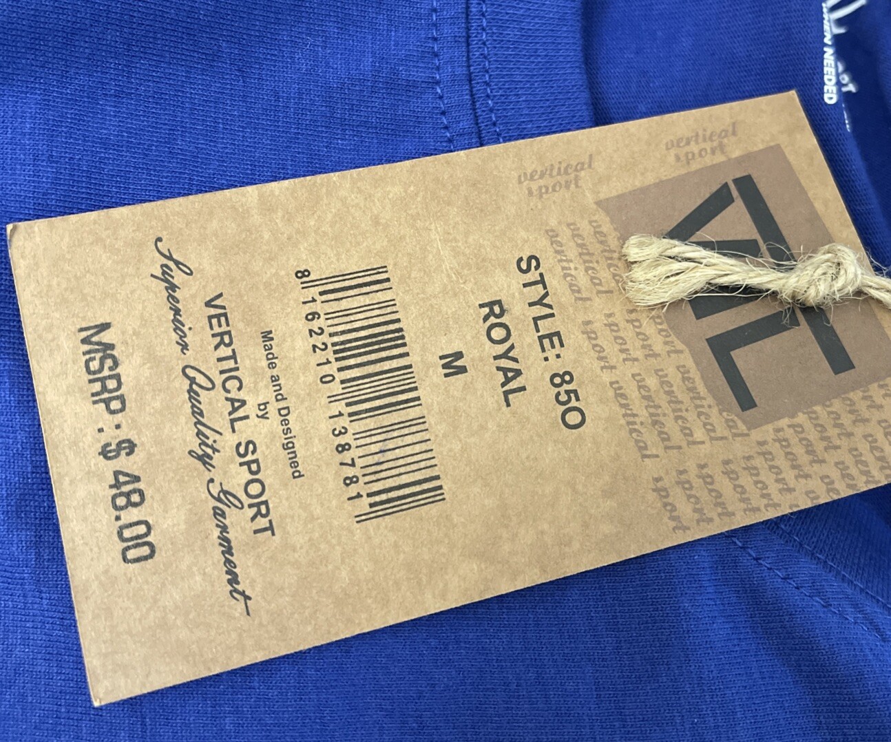 Vertical Sport Men’s T Shir Brooklyn NYC Blue Size M Retail $48