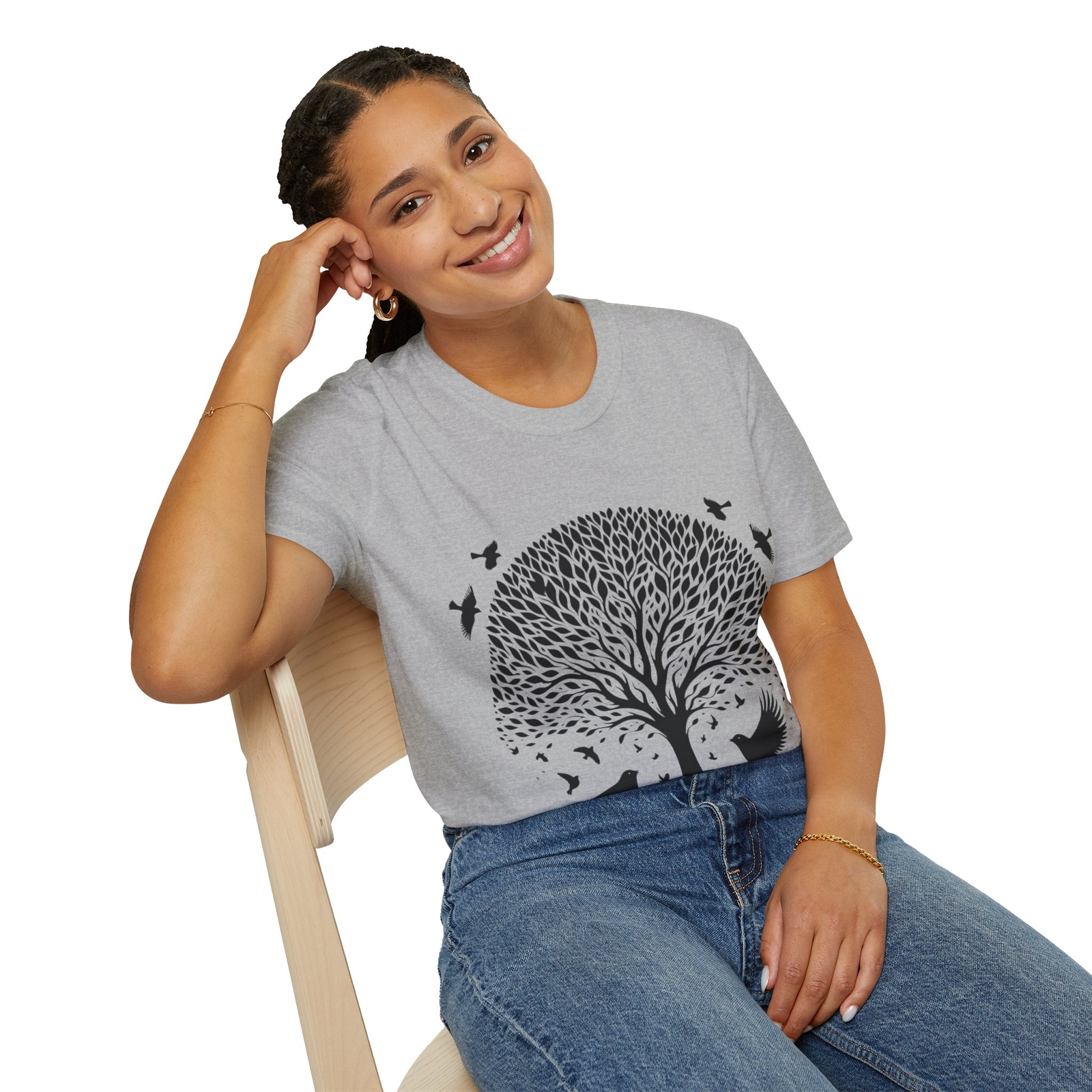 Tree Unisex T-shirt, Screen Print, Crew Neck, 100% Cotton, Tree Shirt