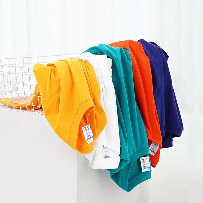 Heavy Cotton T-Shirt Unisex Plain Blank Crewneck Short Sleeves Tee