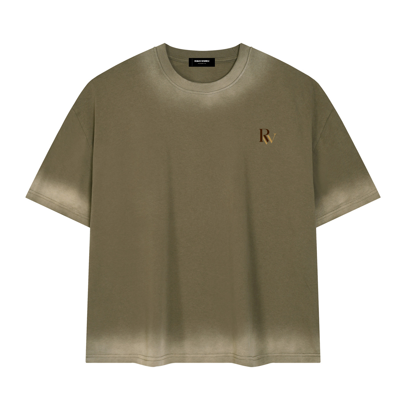 Rong Wurdz Vintage Wash Boxy T-Shirt Oversized Streetwear Graphic Tee