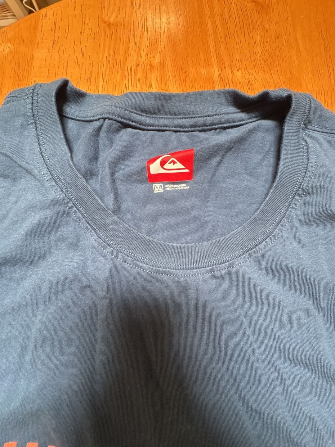 Quiksilver Scripted Game Blue Short Sleeve Graphic T-Shirt