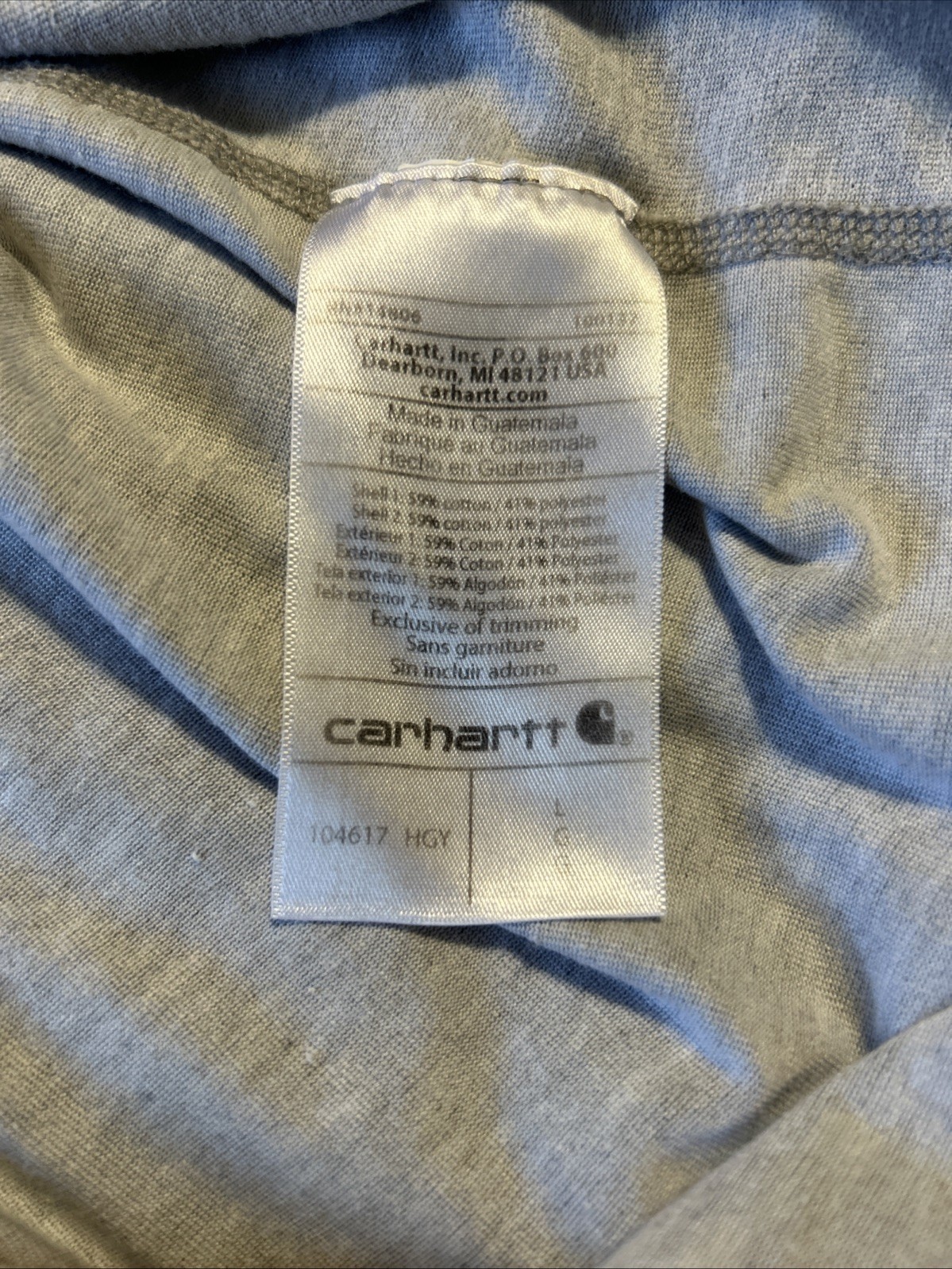 Carhartt Men’s Long Sleeve T-Shirt Size L Relaxed Fit