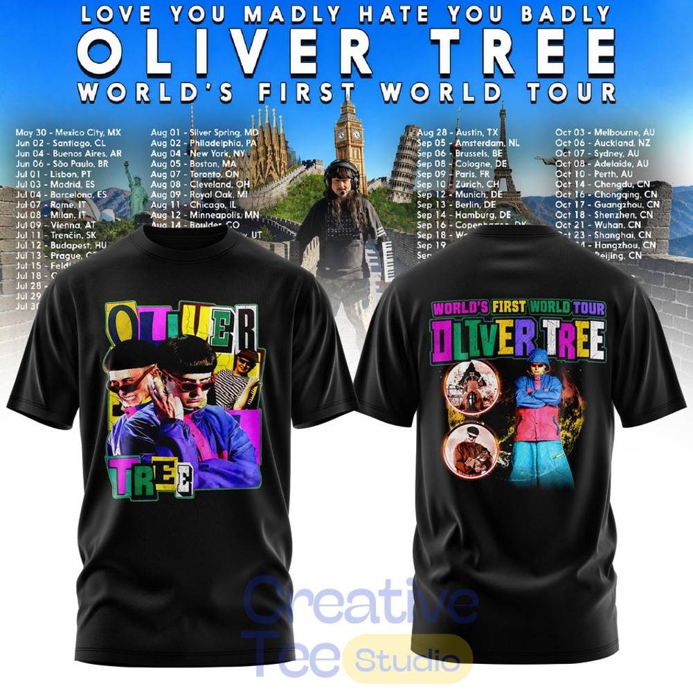 Oliver Tree “Love You Madly Hate You Badly” World Tour 2026 T-shirt BS1878