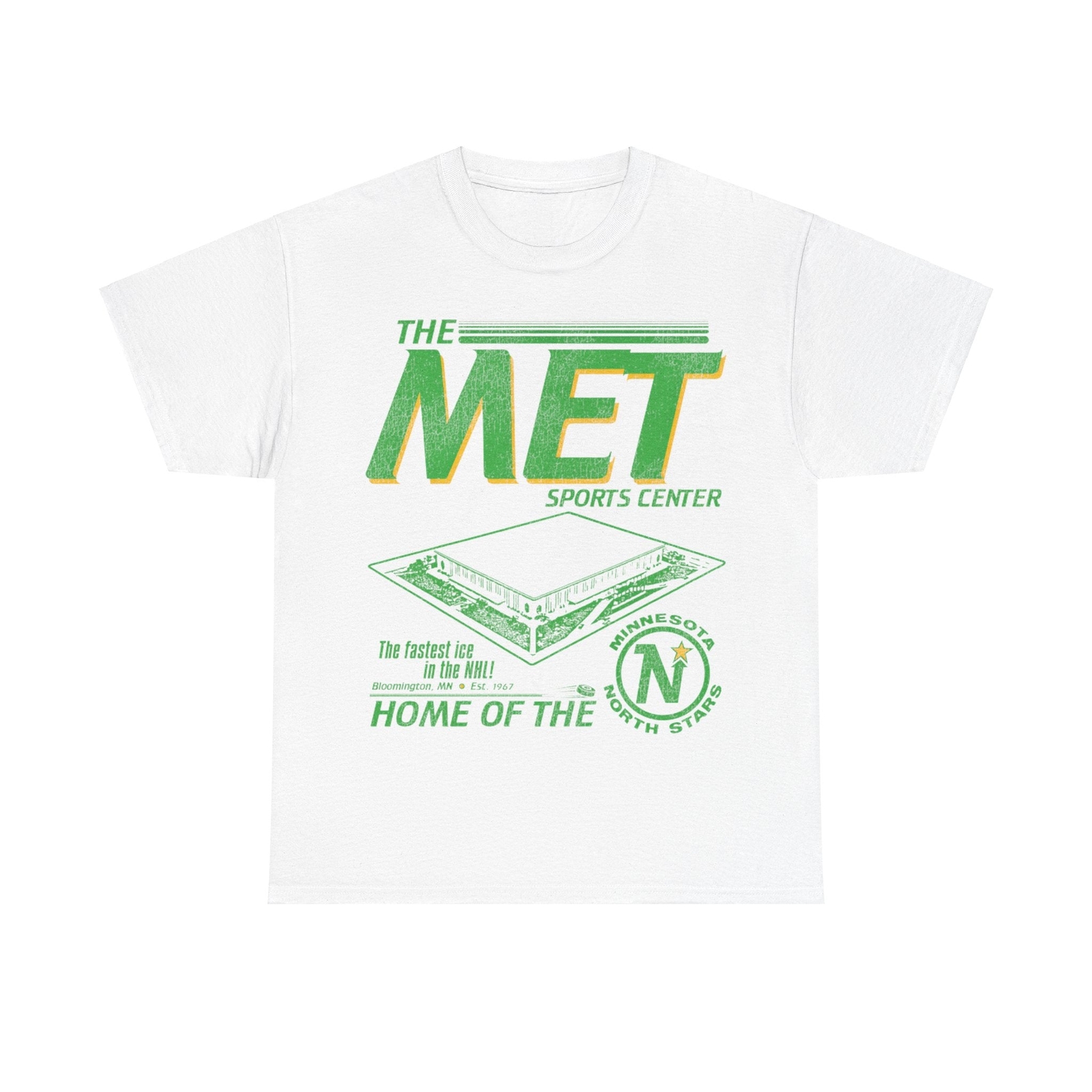 The Met Arena Minnesota North Stars Hockey Team T-shirt