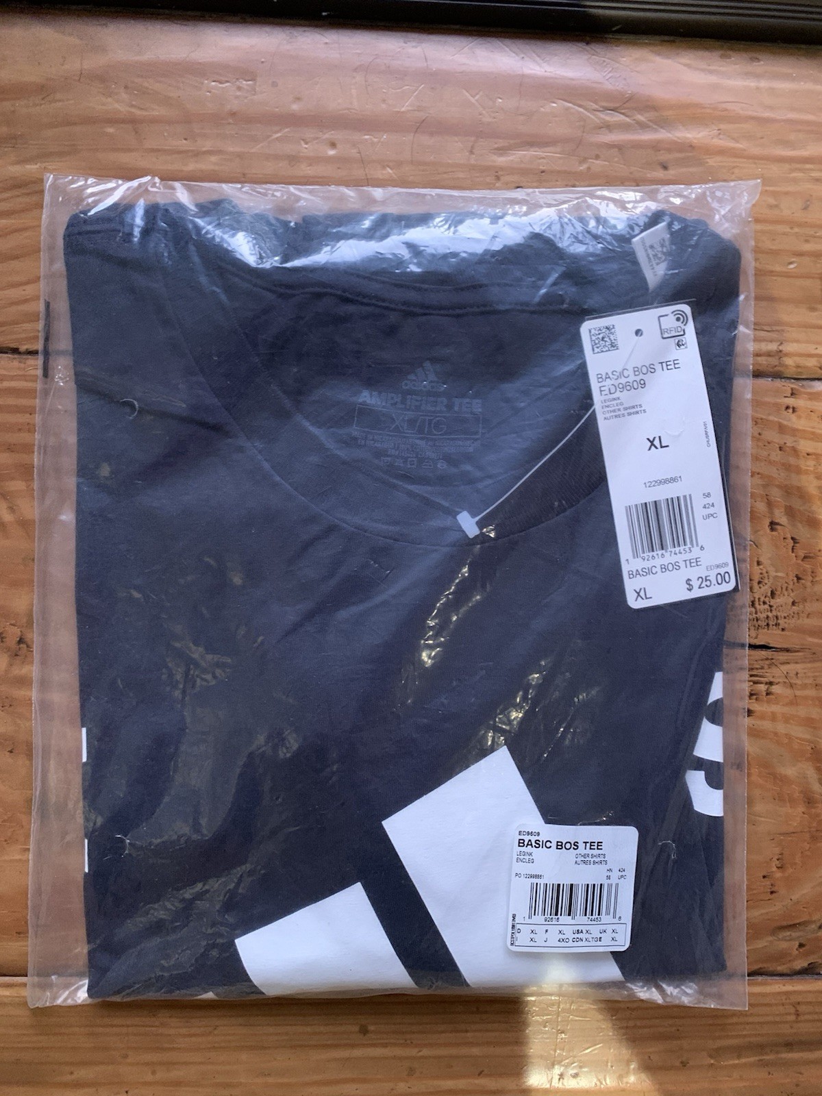 BRAND NEW Adidas Men’s Basic BOS Tee 3 Stripes – LEGEND INK (Dark Navy) SIZE XL