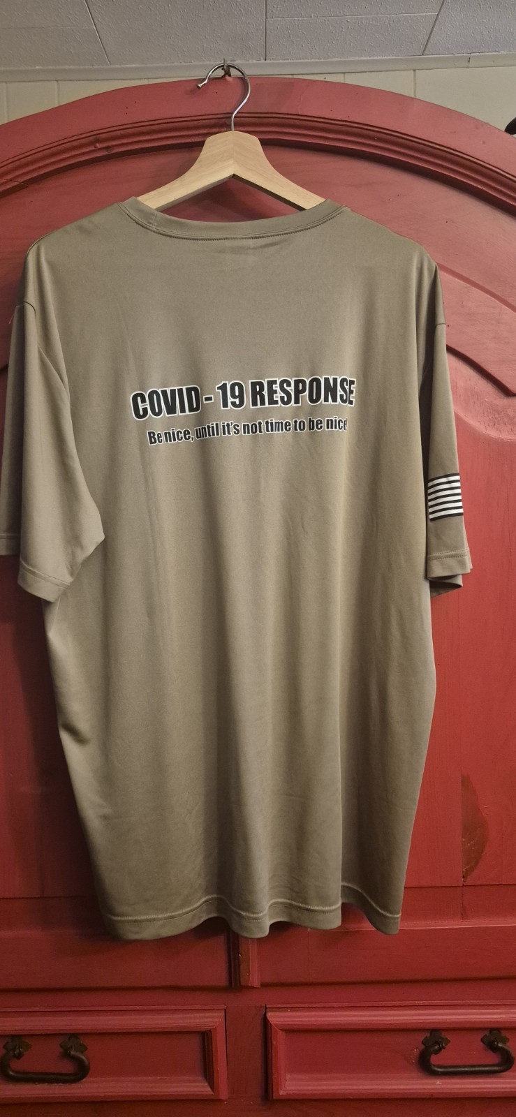 Sport Tek XL Task Force Wolfpack Covid Response Team Nostalgia Tshirt EUC