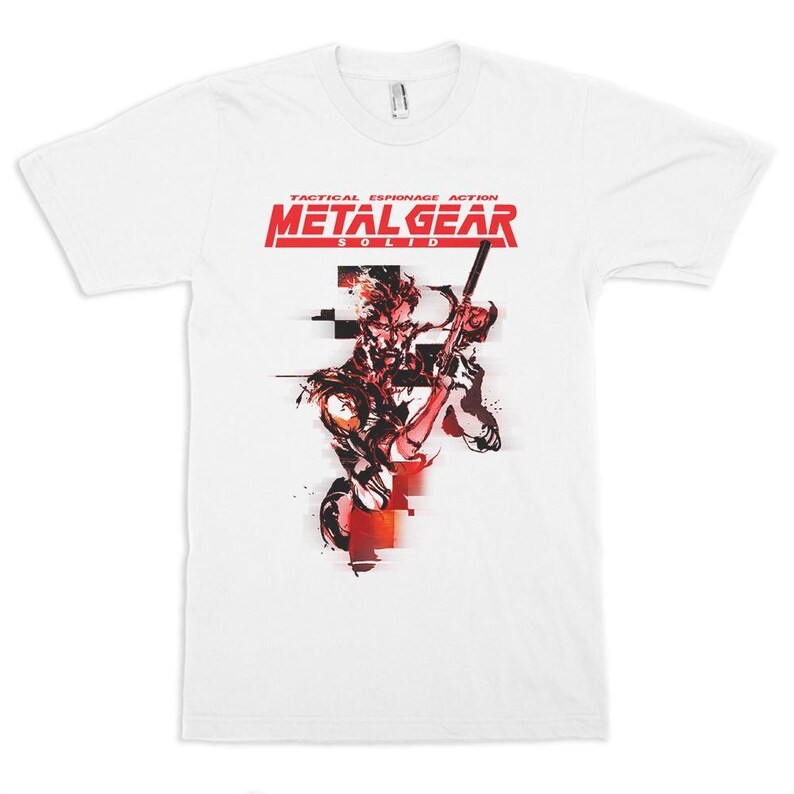 Metal Gear Solid T-shirts, Unisex Game T-shirt, Vintage Short Sleeve Crewneck