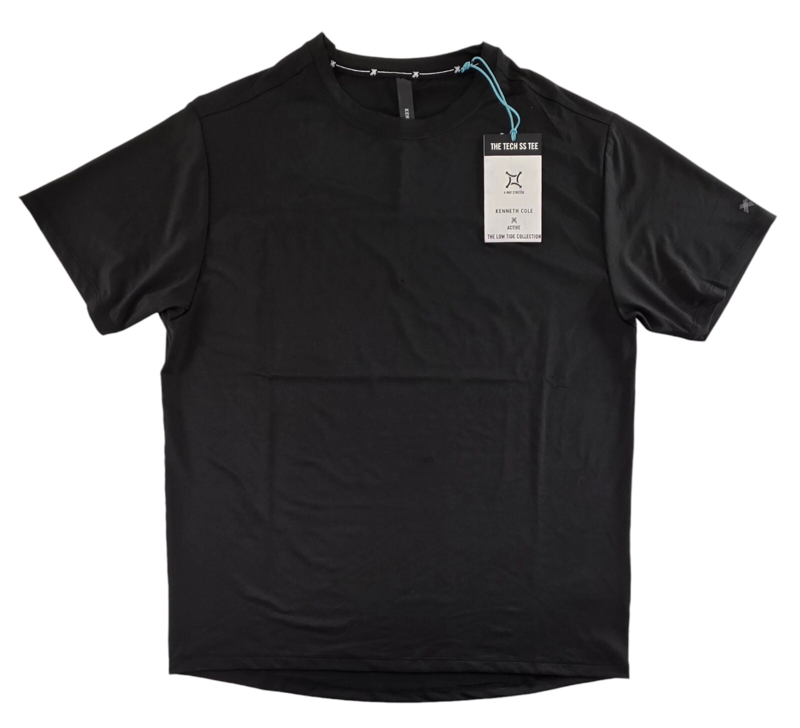Kenneth Cole Tech S/S Tee Shirt Low Tide Collection Lightweight Stretch Slim Fit