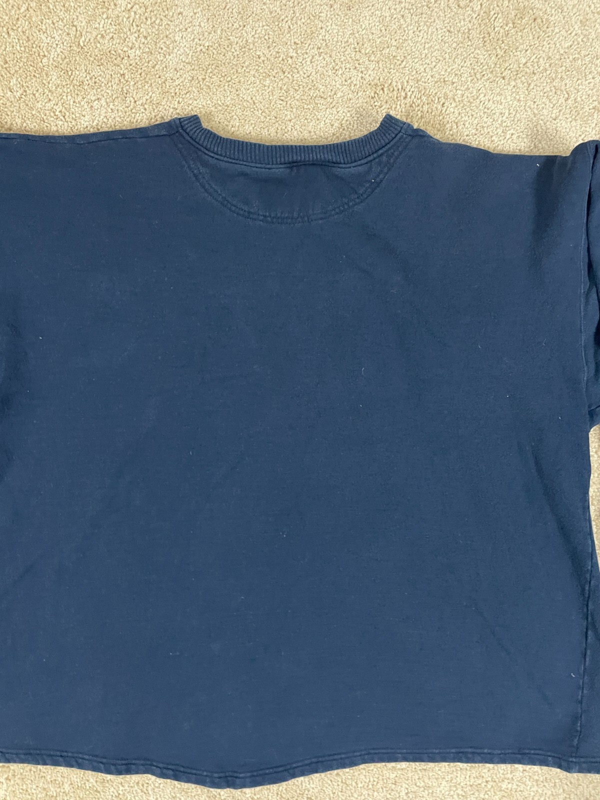 Champion Pullover Henley T-Shirt Mens XLBT Regular Fit Ribbed Cuff Sleeve Blue