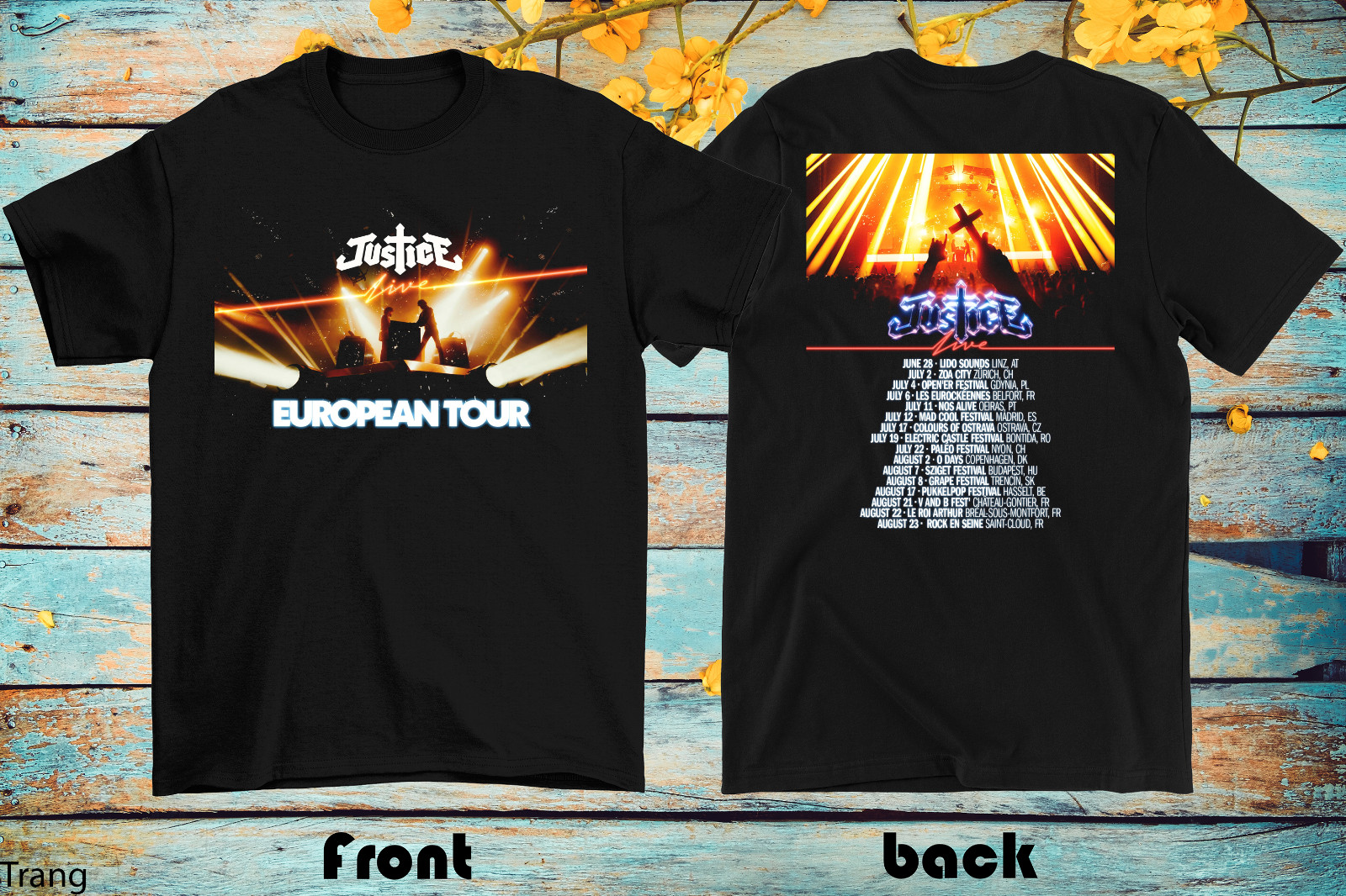 2 Sides Justice Band Europe Summer 2025 Tour Shirt Black Unisex S-5XL ND1120