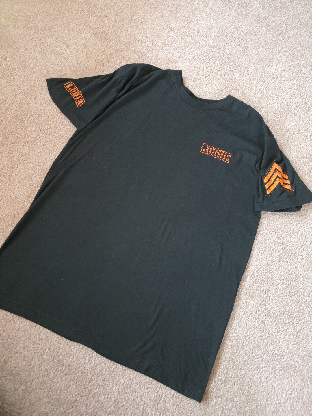 Vintage Rogue Fitness Crossfit Halloween 2020 Bat Black Gym Wod T-Shirt Size L