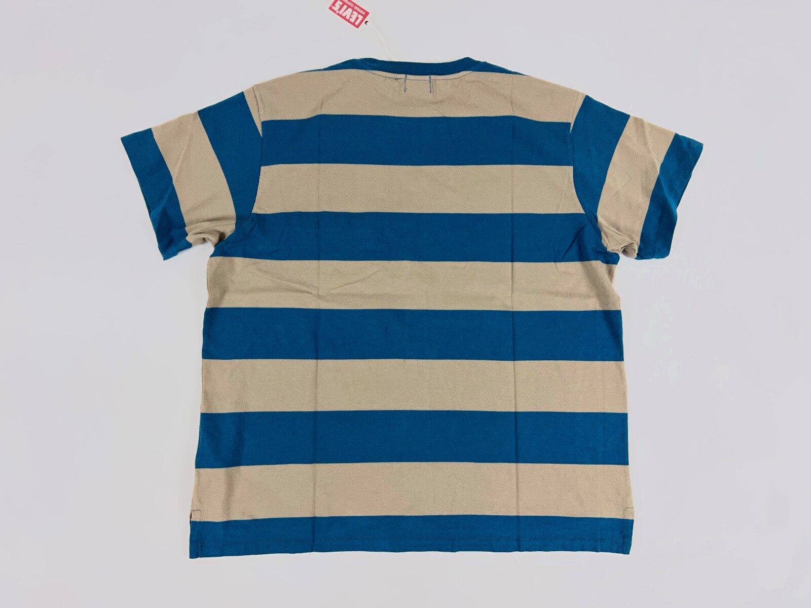 LEVIS VINTAGE CLOTHING LVC 1940’S SPLIT HEM T-SHIRT STRIPE BLUE/GRAY XL NWT