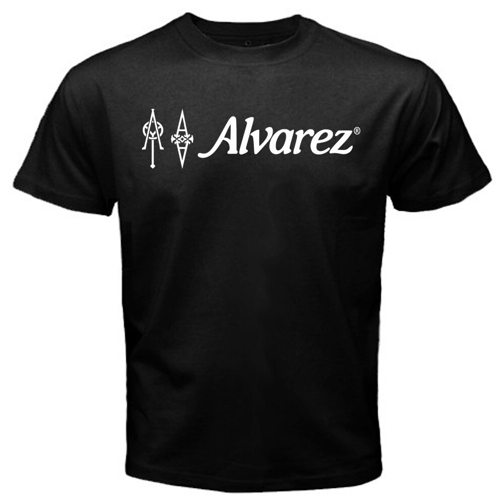 Alvarez Guitar Logo Men’s Black T-Shirt Size S to 3XL