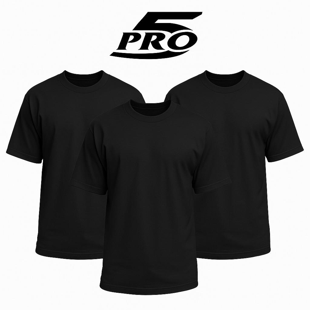 3 PACK Men’s Pro5 Short Sleeve Plain T-Shirt Super Heavy Weight – S_3XLT