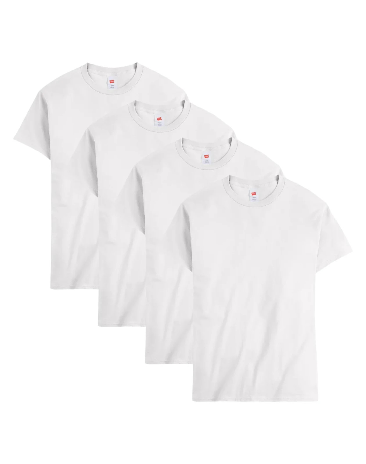MENS XL WHITE HANES ESSENTIALS COTTON TSHIRT (SELLING TWO FOUR PACKS)