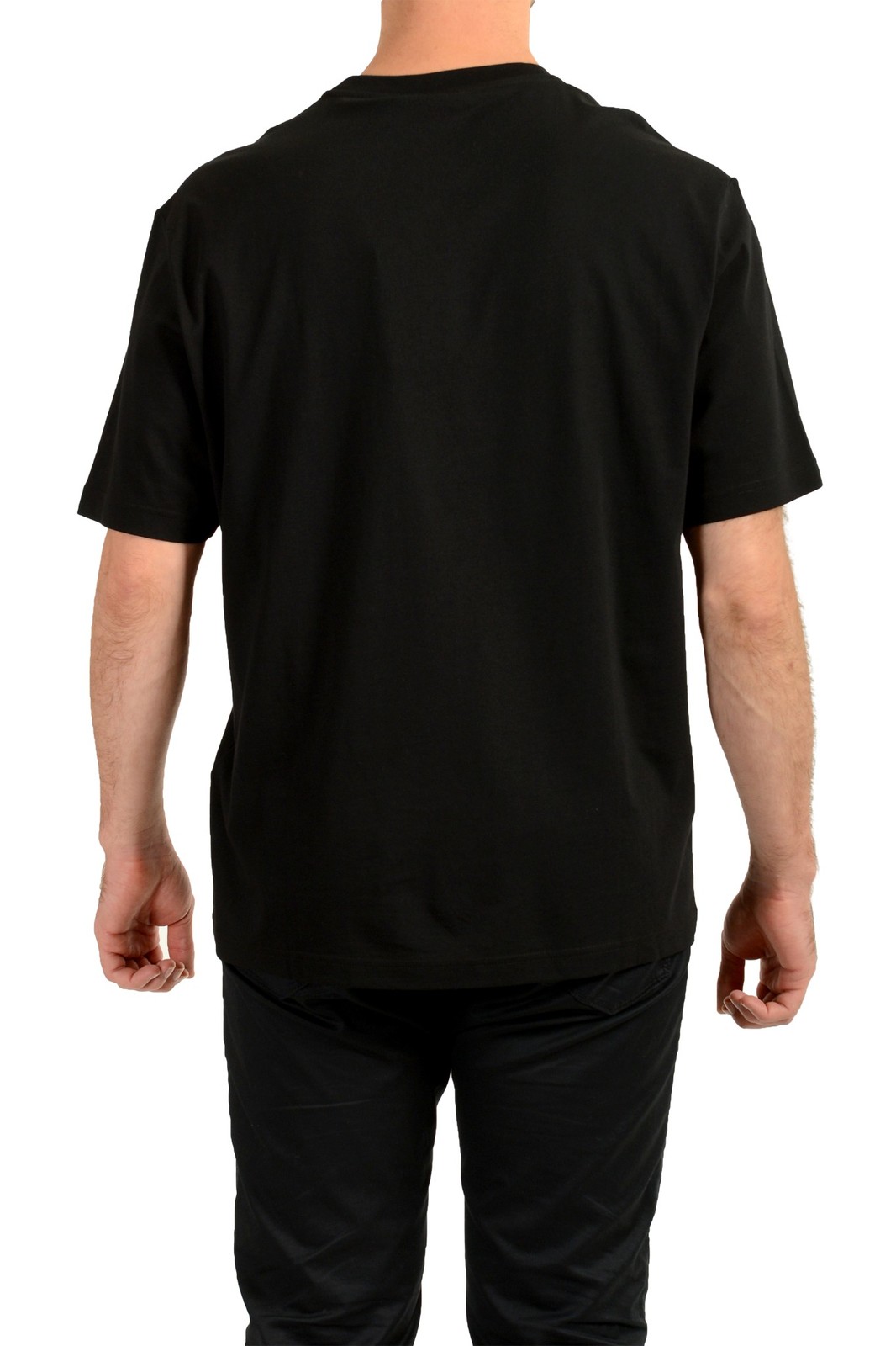 Versace Men’s Black & Barocco Logo Print Short Sleeve T-Shirt US 2XL IT 56