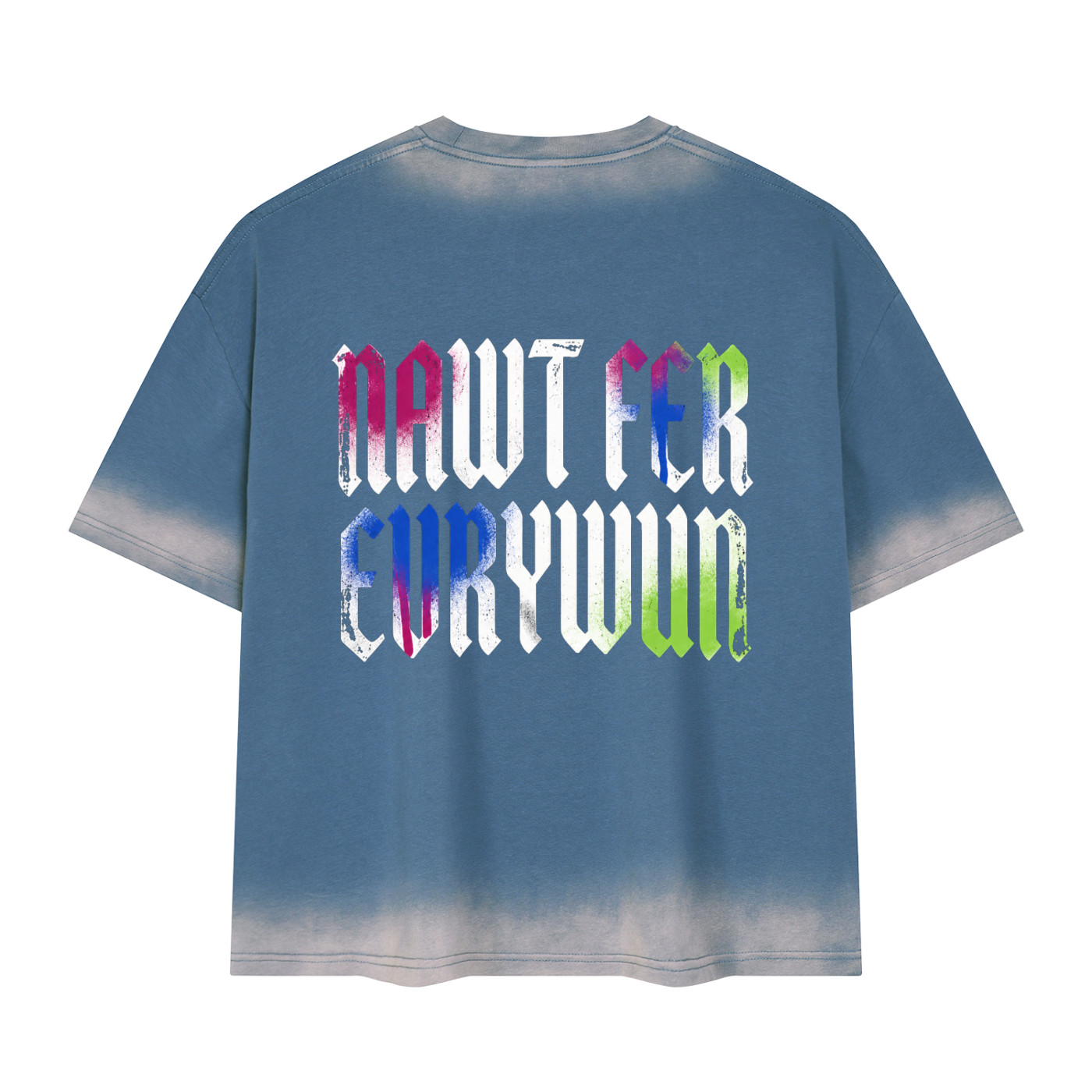 Rong Wurdz Vintage Wash Boxy T-Shirt Oversized Streetwear Graphic Tee