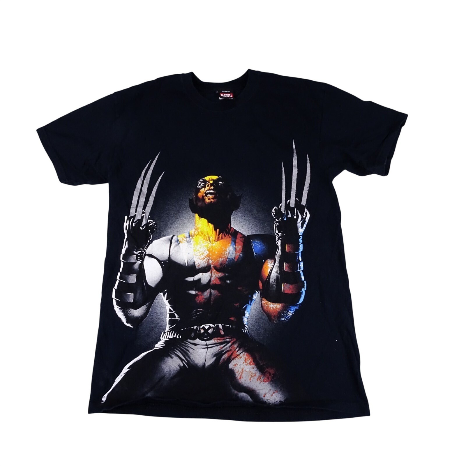 Marvel Wolverine T Shirt Mens M Black Mad Engine X-Men Graphic Tee Short Sleeve