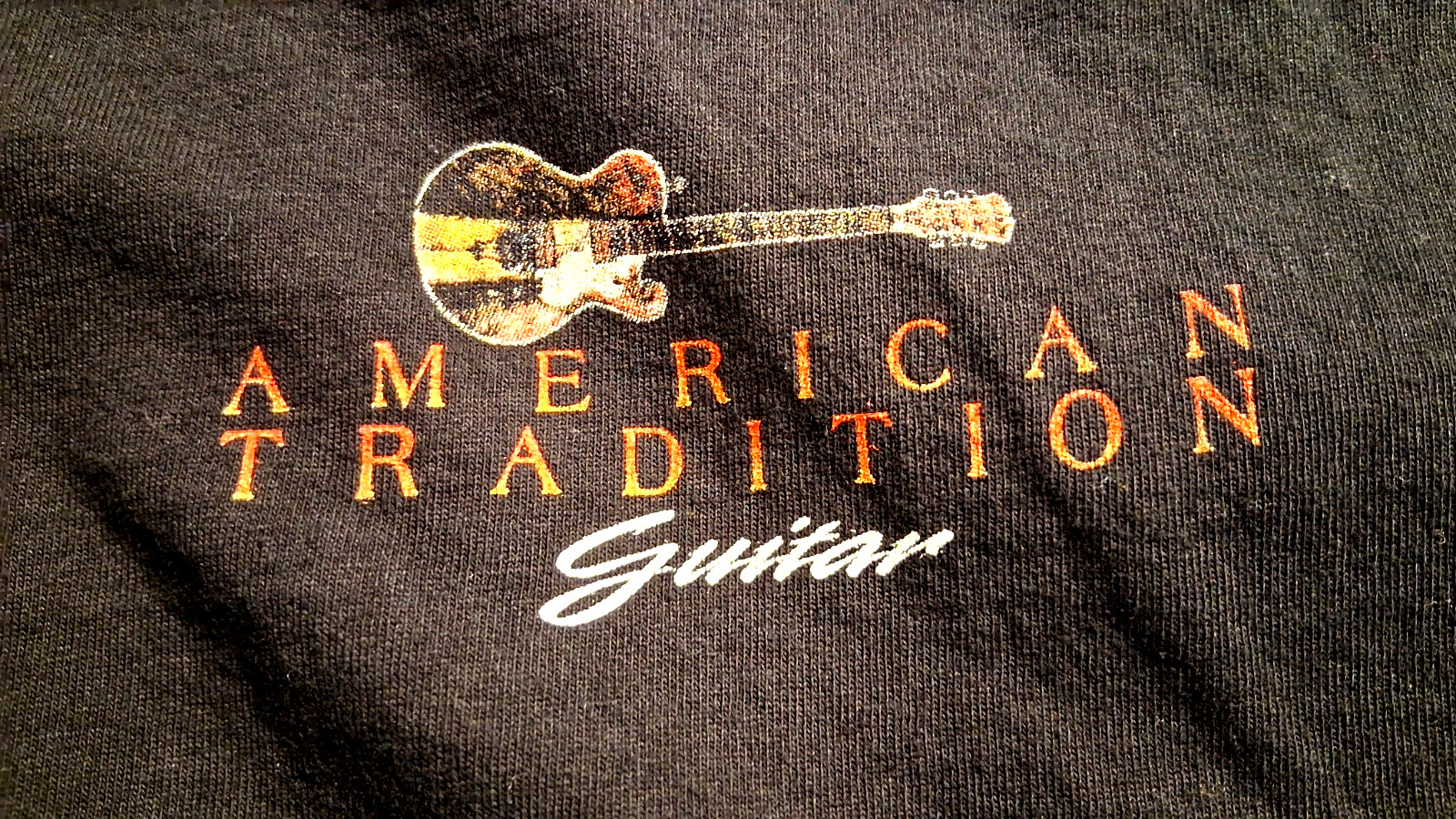 Delta Pro Weight Black Graphic Tee American Tradition Guitar Size XL