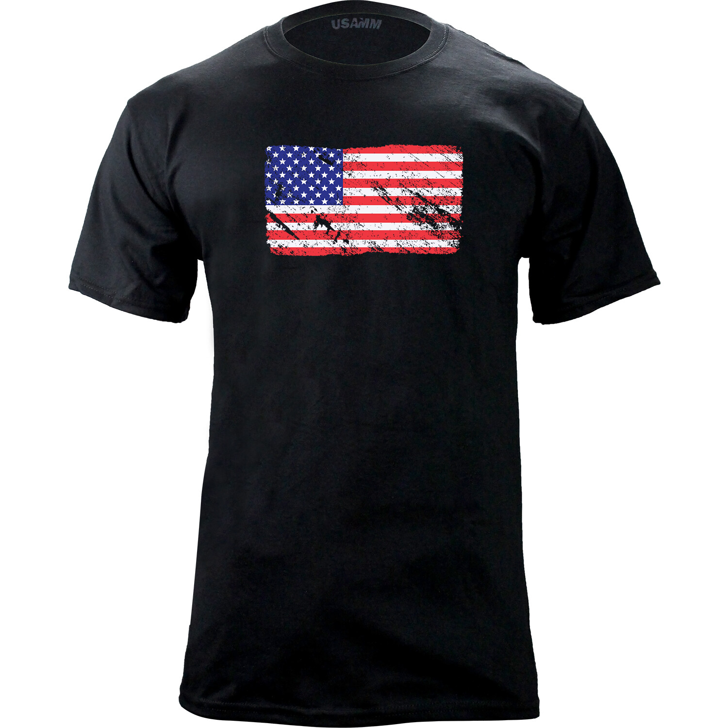 Distressed Red White and Blue American Flag T-shirt