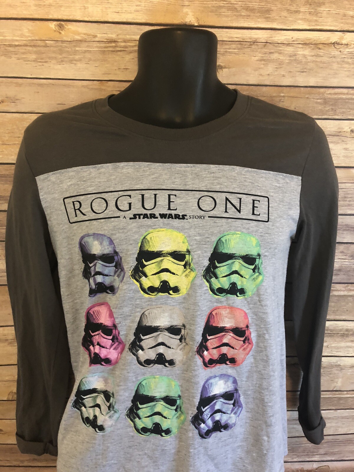 Star Wars Mens Shirt Size Small Black Darth Vader Rouge One Baseball Style