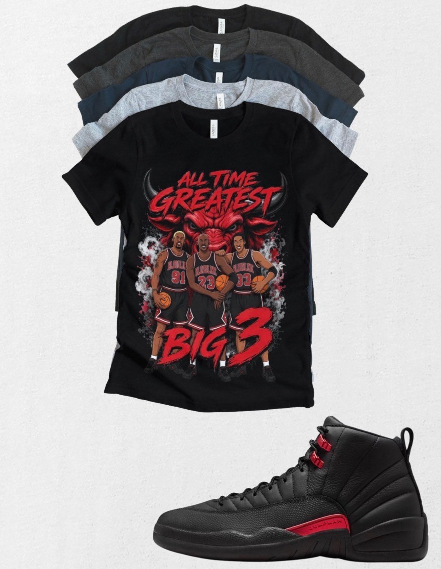 Custom Shirt to match Retro OG Jordan 12 Big 3 Bloodline Matching Tee Streetwear