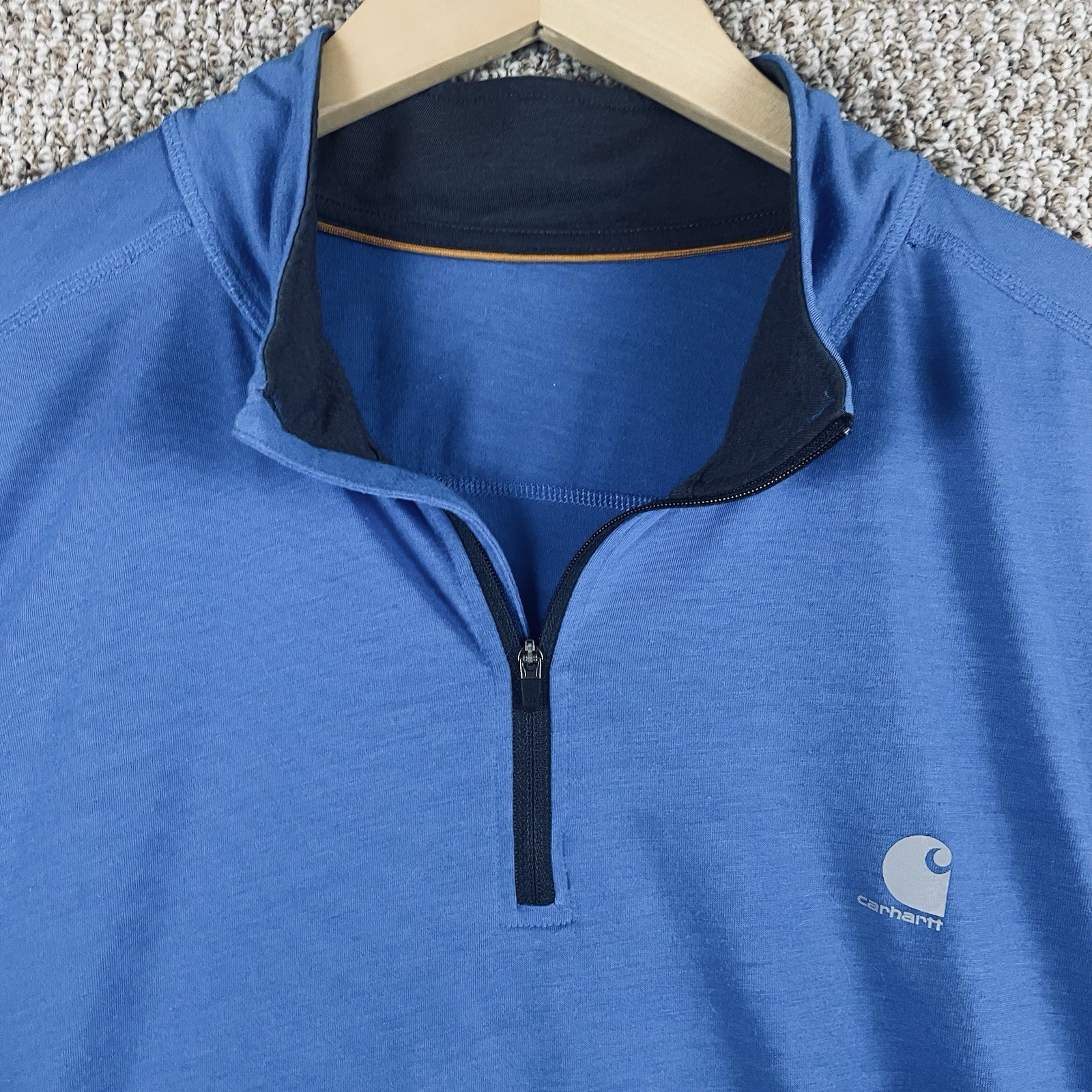 Carhartt Pullover Men’s 2XL Blue Force Extreme 1/4 Zip Long Sleeve 102586 T744