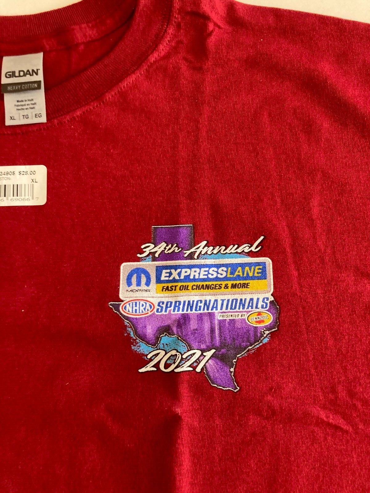 NHRA 2021 DODGE SRT US Nats Indy (158) 100% Cotton T-shirt. **PLUS** FREE **HAT!