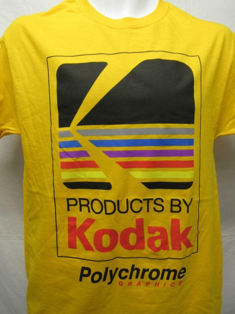 New Kodak Polychrome Mens Sizes S-M-L-XL Yellow Licensed Shirt