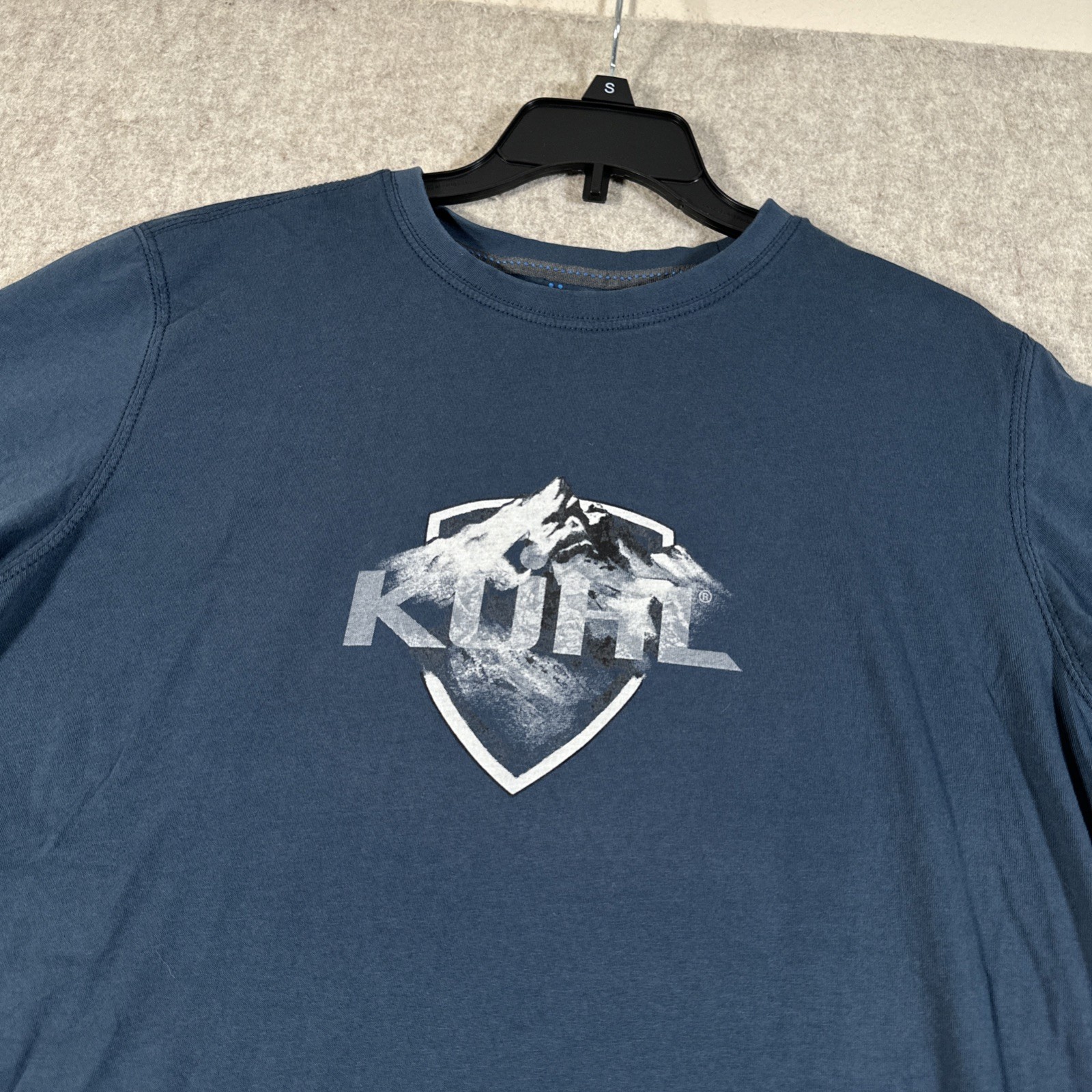 Kuhl Mens Shirt Medium Organic Cotton Blue Graphic Tee Wildfibre