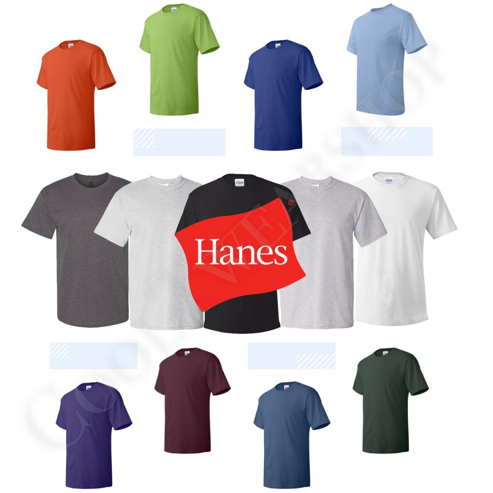 Hanes Essential-T Men’s Plain Crewneck Short Sleeves T-Shirt 5280