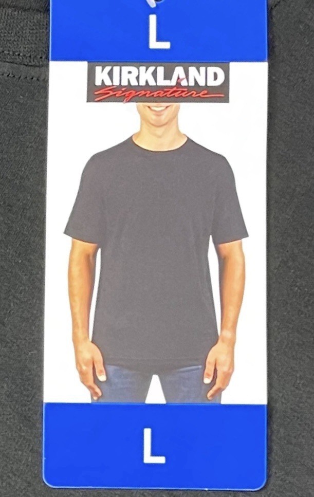 Kirkland Signature Men’s Lot of (5) BLACK 100% Pima Tee Pick Size M, L, XL NWT