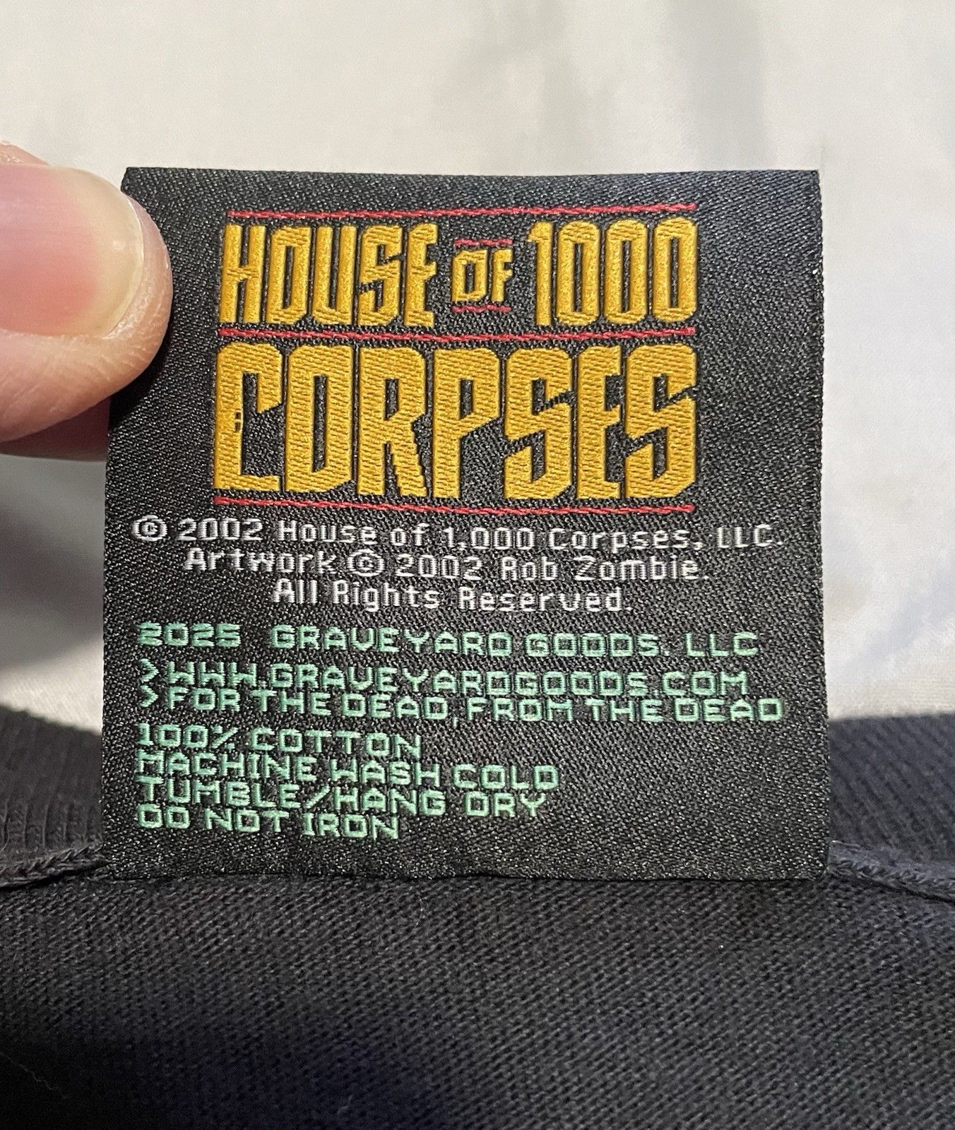 Graveyard Goods House of 1000 Corpses Limited Edition Variant T-shirt 2XL